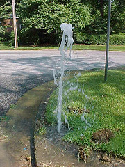 Broken Sprinkler Pipe Fountain Valley